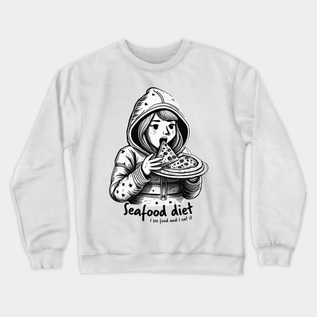 Seafood Diet Crewneck Sweatshirt by YourCreatives